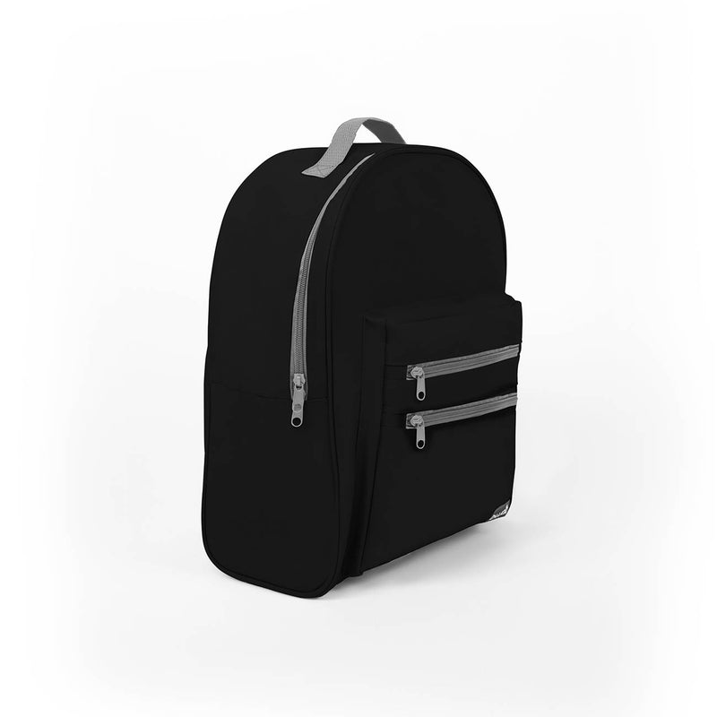 Midnight Black Discount 16 inch Classic Backpacks Sold in Bulk