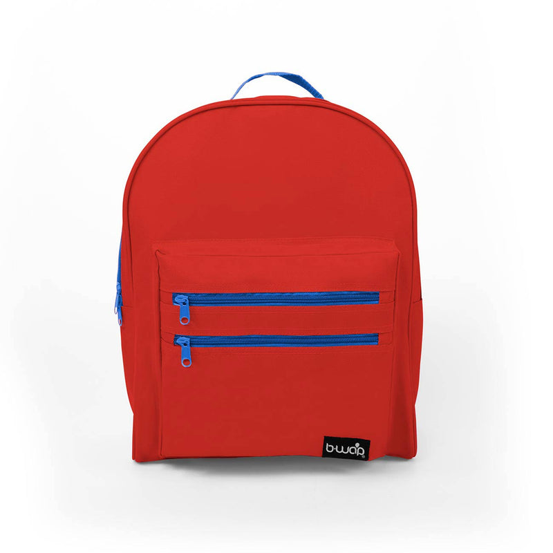 blue red square laptop backpack Wholesale 16" Classic Backpacks ($5.95 per Bag | 24 per Case) Midnight Black