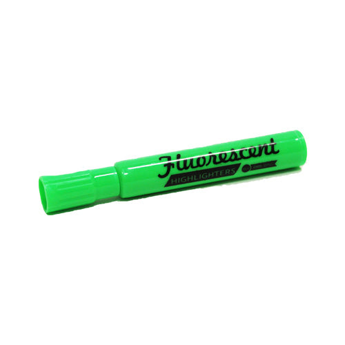 Green Marking Highlighter Fluorescent Chisel Tipped