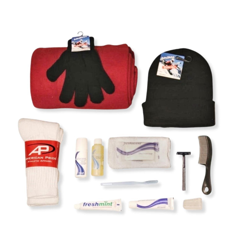 Wholesale Homeless Care Kit  w/ Fleece Throw