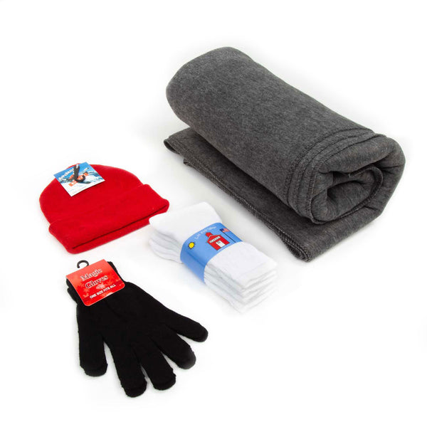 Bulk Homeless Care  Hygiene Kits - Winter Gloves, Hats, Scarves