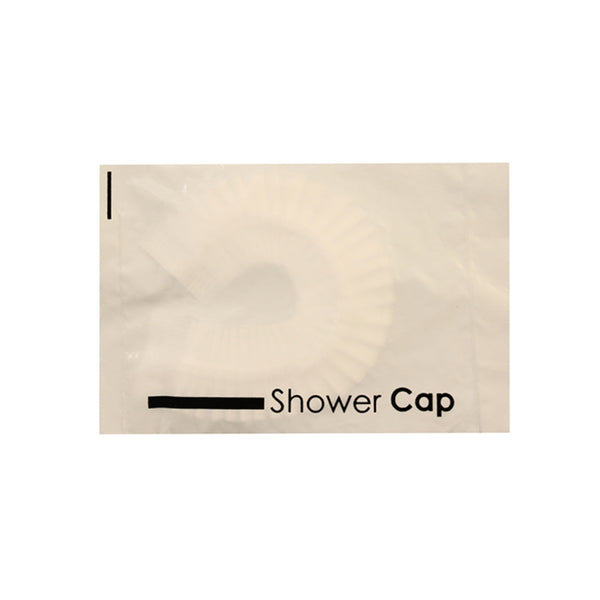 Wholesale White 18.5 Inch Shower Cap sold in Bulk